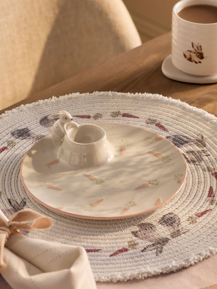 Natural Easter Bunny Egg Plate - Image 2 of 4