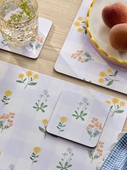 Set of 4 Multi Maisie Floral Cork back - Image 2 of 3