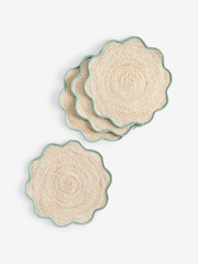 Set of 4 Scallop Rattan Placemats - Bild 3 von 3