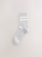 Blue/Grey Tipped Sports Socks 4 Pack - Image 2 of 9
