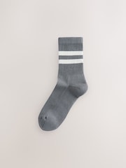 Blue/Grey Tipped Sports Socks 4 Pack - Image 4 of 9