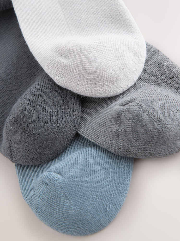 Blue/Grey Tipped Sports Socks 4 Pack - Image 9 of 9