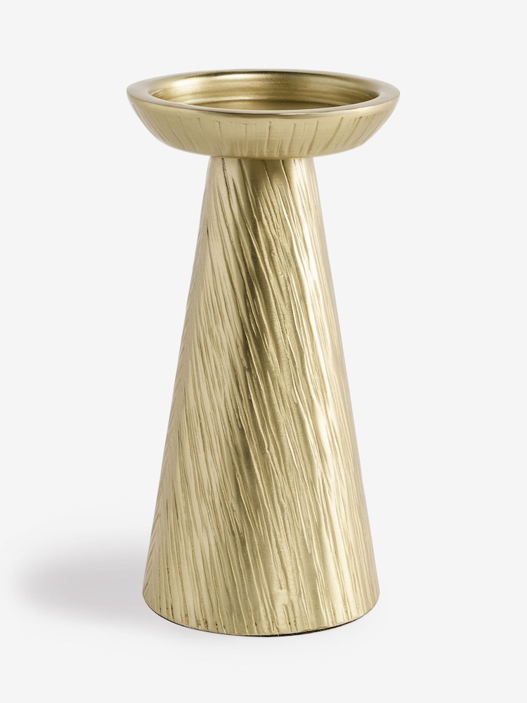 Gold Metal Evie Candle Holder Pillar - Image 1 of 1