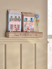 Multicolour Wooden Spring House Scene Ornament - Image 1 of 4