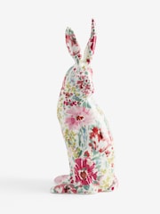 Multicolour Floral Print Ceramic Hare Ornament - Image 3 of 3