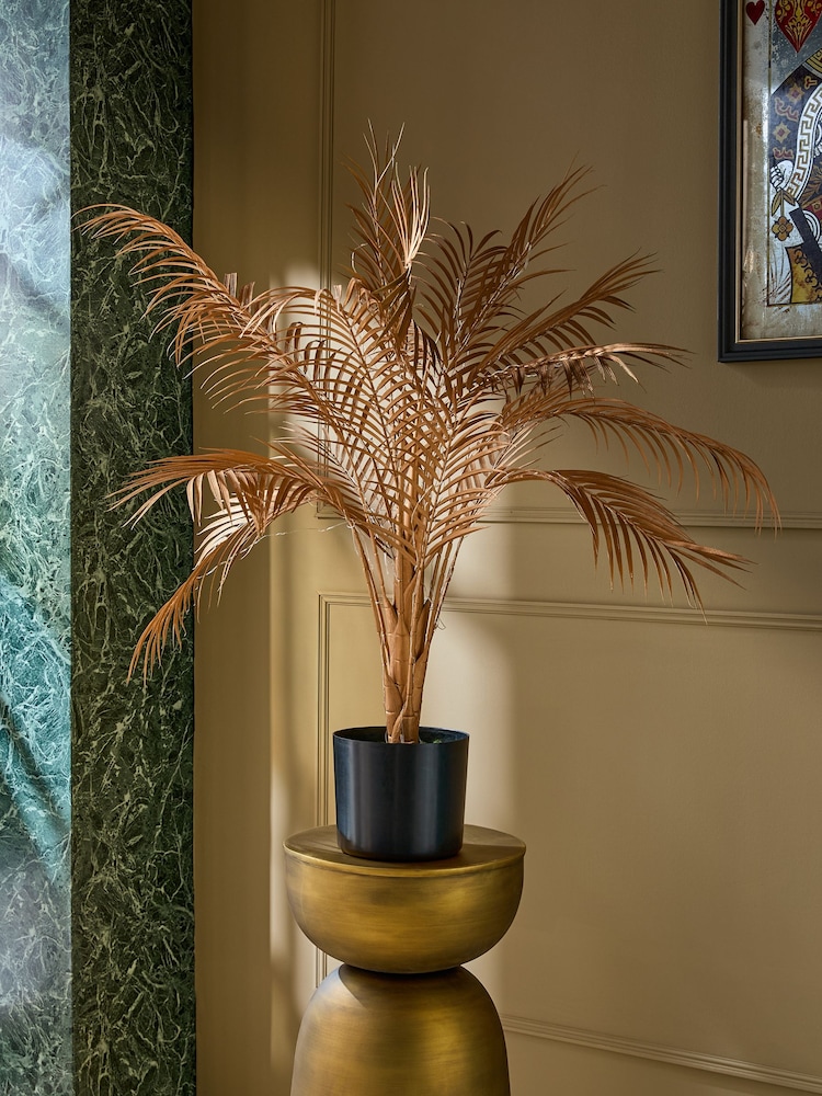 Gold Artificial Light Up Palm Plant - Image 2 of 3