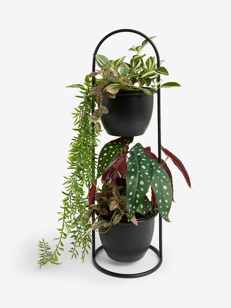 Green Artificial Plants Large in Black Bronx Metal Planter - Image 1 of 1 Green Artificial Plants Large in Black Bronx Metal Planter - Image 1 of 1