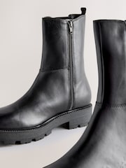 Black Leather Forever Comfort® Chunky Chelsea Boots - Image 4 of 5