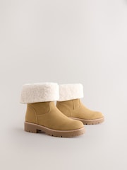 Castanho castanho - Forever Comfort® Faux Fur Cuff Ankle Boots - Imagem 2 de 5