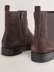 Chocolate Brown Suede Standard/Wide Fit Forever Comfort® Chelsea Ankle Boots - Image 7 of 9