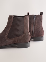 Chocolate Brown Suede Standard/Wide Fit Forever Comfort® Chelsea Ankle Boots - Image 9 of 9
