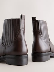 Chocolate Brown Leather Forever Comfort® Chelsea Boots - Image 3 of 5