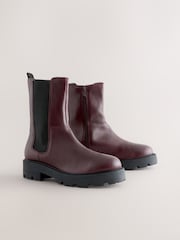 Couro vermelho bordô - Botas Chelsea Chunky Forever Comfort® - Imagem 2 de 5