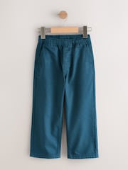 Navy Wide Fit Pull On Twill Jeans (3-16yrs) - Image 5 of 8