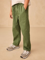 Khaki Green Wide Fit Pull On Twill Jeans (3-16yrs) - Image 1 of 8