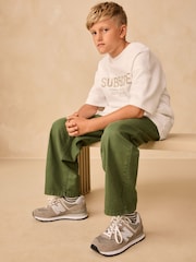 Khaki Green Wide Fit Pull On Twill Jeans (3-16yrs) - Image 2 of 8