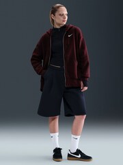 Nike Red Oversized Sportswear Phoenix Fleece Full Zip Hoodie - Image 2 of 5