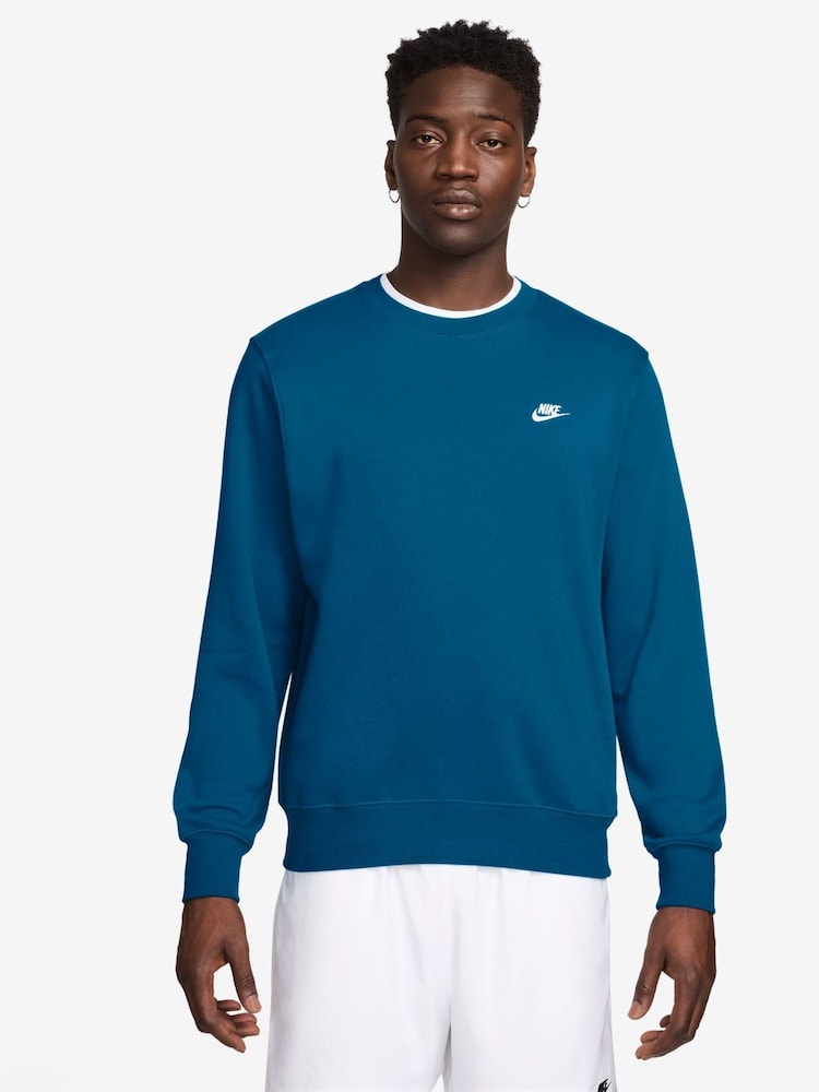 Abyss/Blau - Nike Club Sweatshirt mit Rundhalsausschnitt - Bild 1 von 3