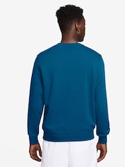 Abyss/Blau - Nike Club Sweatshirt mit Rundhalsausschnitt - Bild 2 von 3