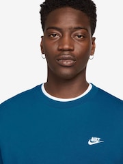 Abyss/Blau - Nike Club Sweatshirt mit Rundhalsausschnitt - Bild 3 von 3