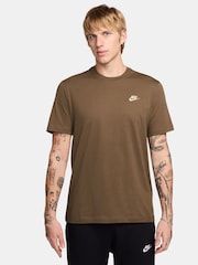 Nike Mosswood Brown Club T-Shirt - Image 1 of 3