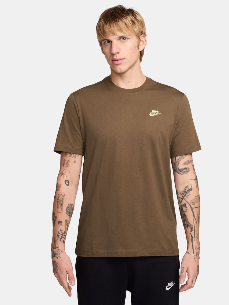 Nike Mosswood Brown Club T-Shirt - Image 1 of 3