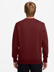 Dunkel, Team, Rot - Nike Club Sweatshirt mit Rundhalsausschnitt - Bild 2 von 3