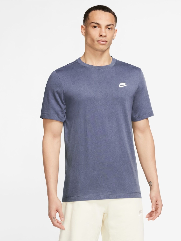 Nike Blue Club T-Shirt - Image 1 of 3 Nike Blue Club T-Shirt - Image 1 of 3