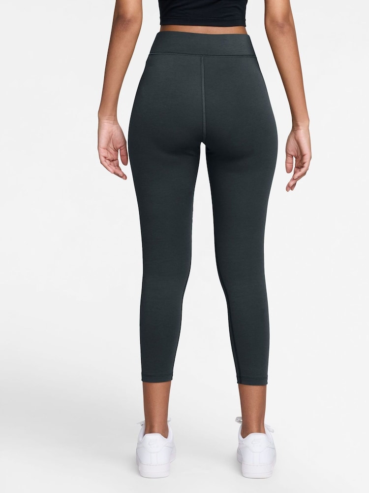 Nike Green Sportswear Classic High Waisted 7/8 Leggings - Image 2 of 3 Nike Green Sportswear Classic High Waisted 7/8 Leggings - Image 2 of 3