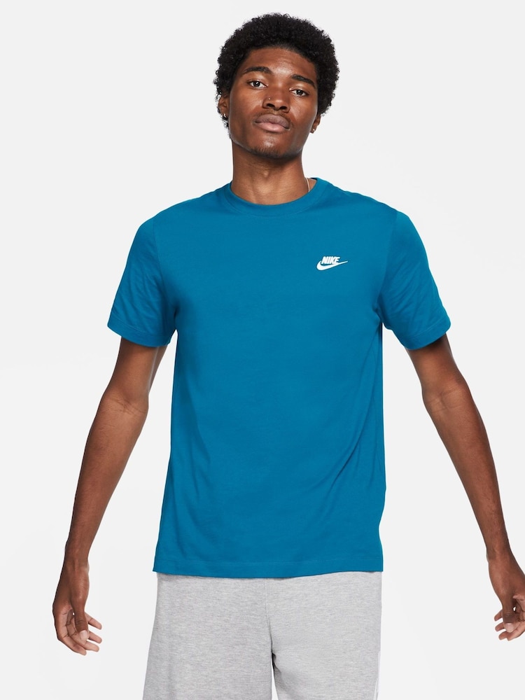 Nike Abyss Blue Club T-Shirt - Image 1 of 10 Nike Abyss Blue Club T-Shirt - Image 1 of 10