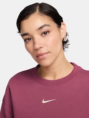 Rojo - Suéter extragrande de polar con cuello redondo de Nike - Imagen 3 de 3