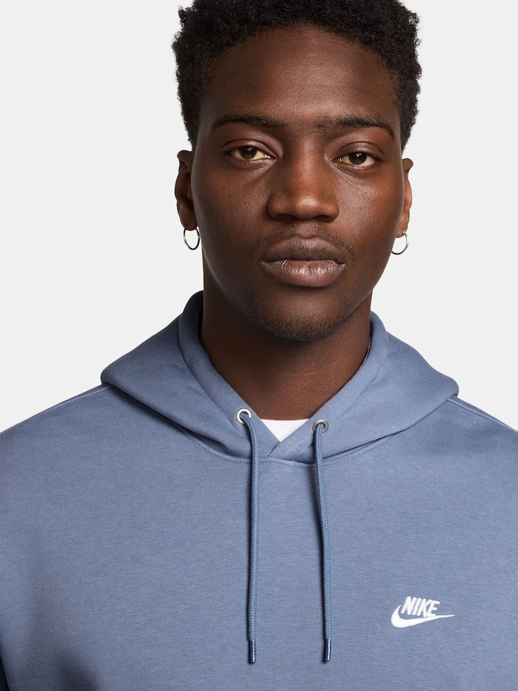 Nike World Indigo Blue Club Pull Over Hoodie - Image 3 of 3 Nike World Indigo Blue Club Pull Over Hoodie - Image 3 of 3
