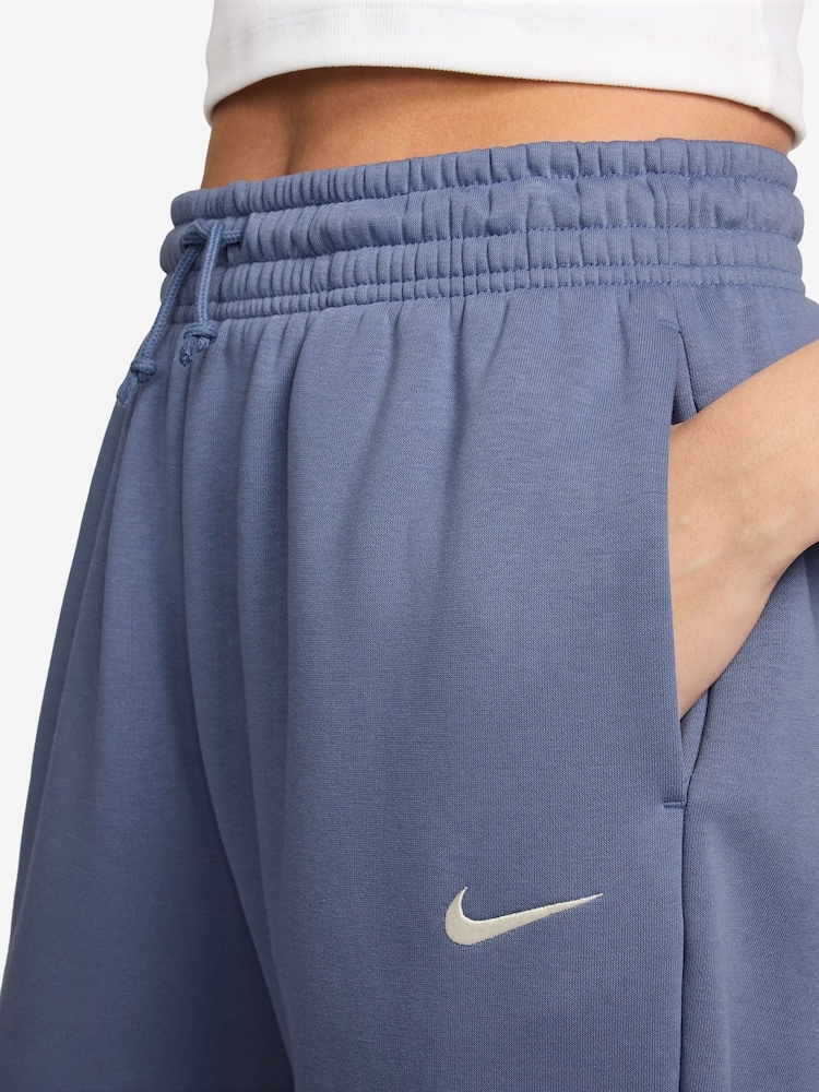 Nike Blue Oversized Sportswear Phoenix Fleece High Waisted Joggers - Image 3 of 3 Nike Blue Oversized Sportswear Phoenix Fleece High Waisted Joggers - Image 3 of 3