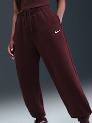 Nike Red Oversized Sportswear Phoenix Fleece High Waisted Joggers - Image 3 of 5