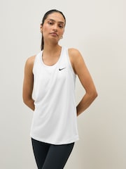 Nike White Dri-FIT Racerback Tank Vest Top - Image 1 of 3