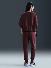 Nike Red Sportswear Phoenix Fleece Mid Rise Joggers - Image 4 of 5