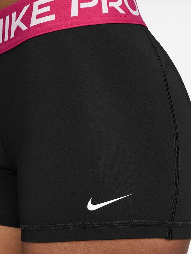 Nike Black Rush Pink Pro 3 Inch Shorts - Image 4 of 4 Nike Black Rush Pink Pro 3 Inch Shorts - Image 4 of 4