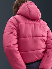 Nike Red Loose Sportswear Classic Puffer Therma FIT Hooded Jacket - Image 5 of 5