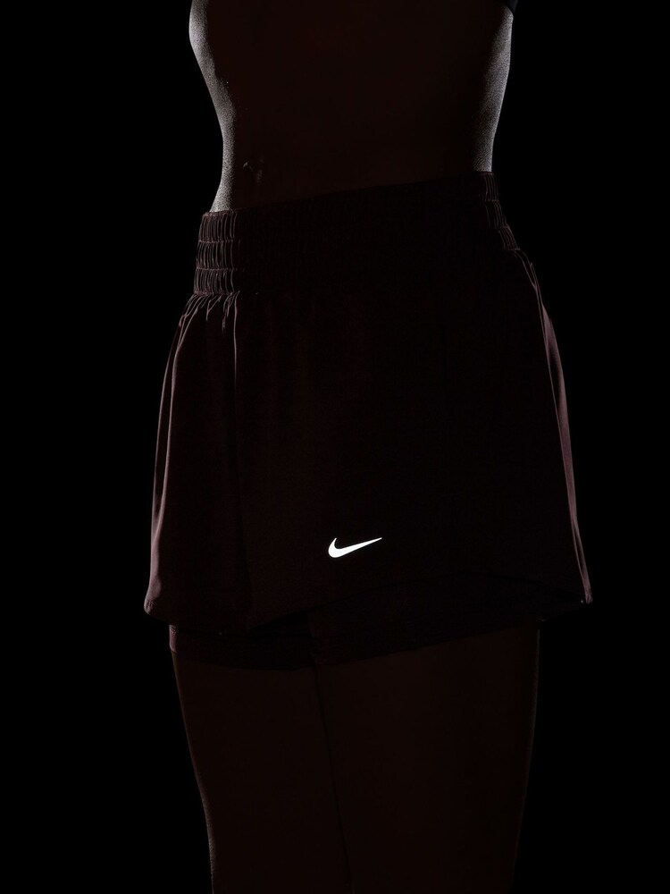 Nike Burgundy Crush Dri-FIT One Mid Rise 3 Inch 2-In-1 Shorts - Image 5 of 5