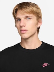 Nike Black Pink Club Crew Sweatshirt - Image 3 of 3