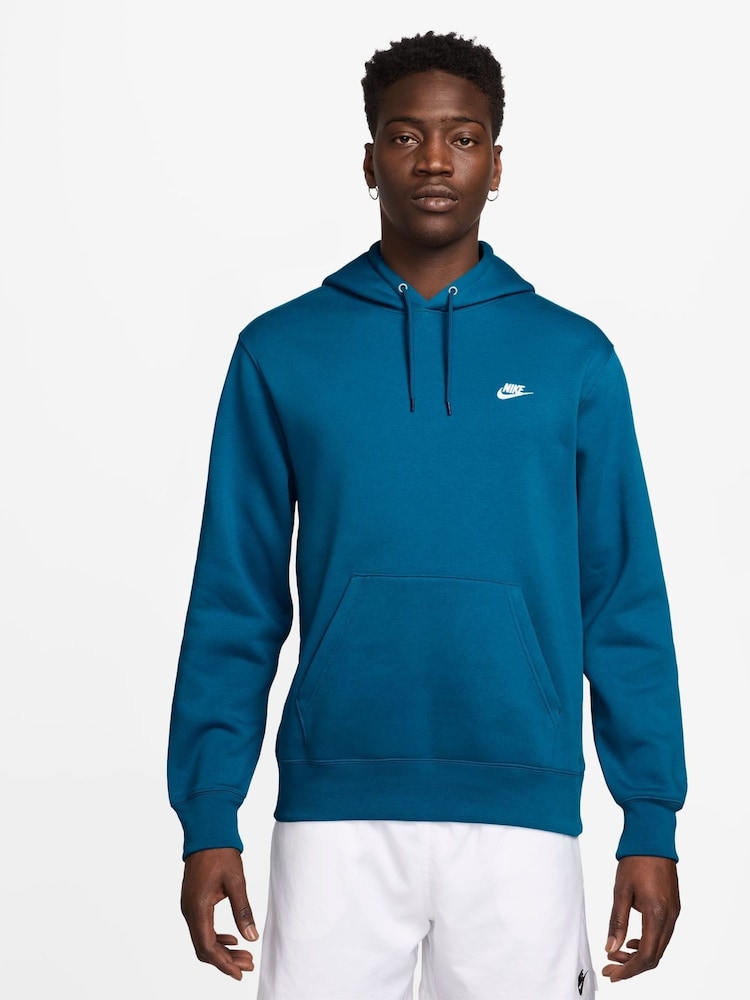 Nike Abyss Blue Club Pull Over Hoodie - Image 1 of 3 Nike Abyss Blue Club Pull Over Hoodie - Image 1 of 3