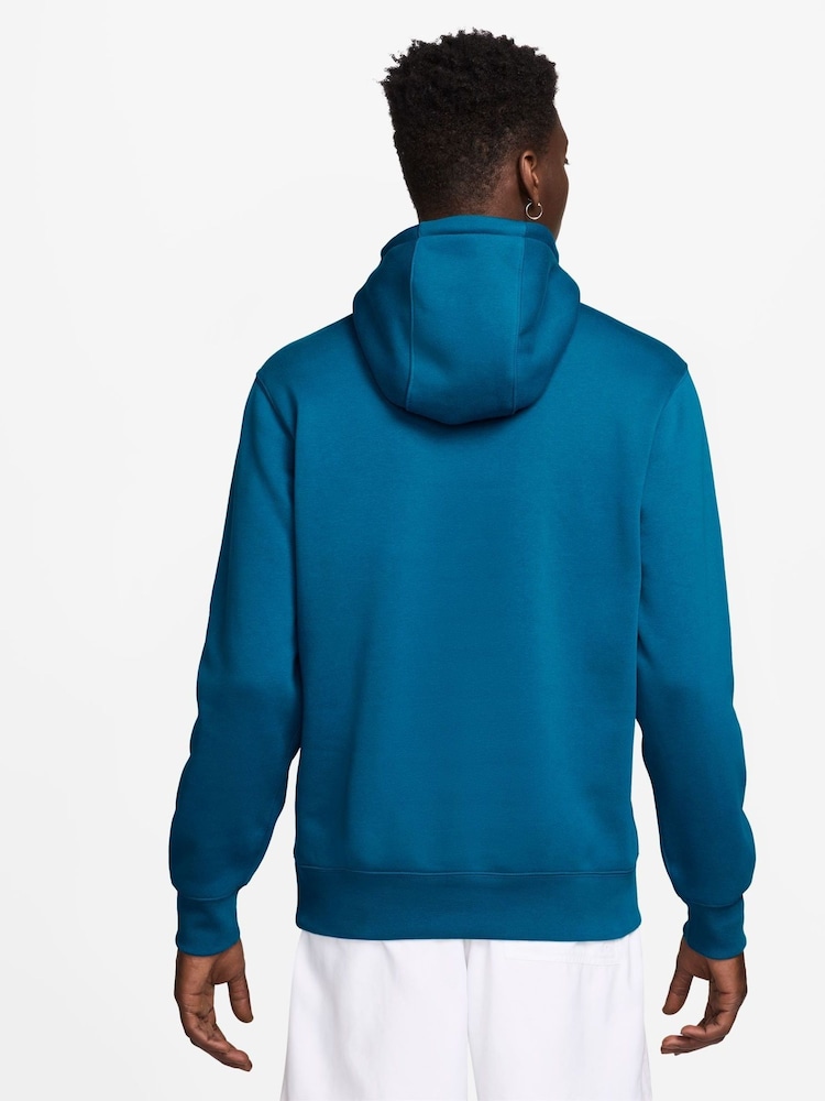 Nike Abyss Blue Club Pull Over Hoodie - Image 2 of 3