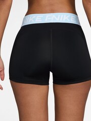Schwarz Celestine Blau - Nike Pro Shorts, 3 Zoll - Bild 2 von 4