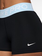 Schwarz Celestine Blau - Nike Pro Shorts, 3 Zoll - Bild 4 von 4