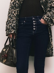 Rinse Blue Button Fly Skinny Jeans - Image 5 of 8