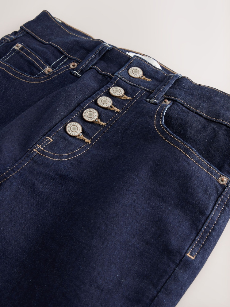 Rinse Blue Button Fly Skinny Jeans - Image 8 of 8