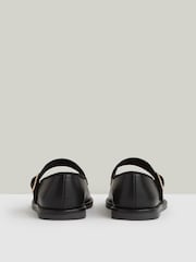 Negro - Reiss Nicole Leather Mary Jane Ballet Pumps - Imagen 3 de 4