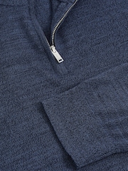 Reiss Denim Jaspe Blackhall Merino Wool Half-Zip Jumper - Image 6 of 6