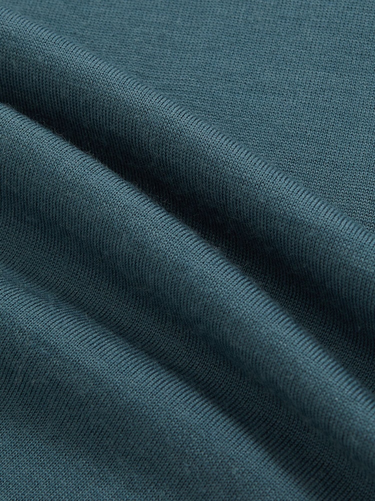 Reiss Orion Blue Blackhall Merino Wool Half Zip Jumper - Image 6 of 6