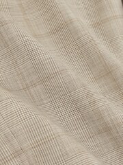 Reiss Oatmeal Brown Alfie Slim-Fit Single-Breasted Wool Check Suit Blazer - Image 8 of 8